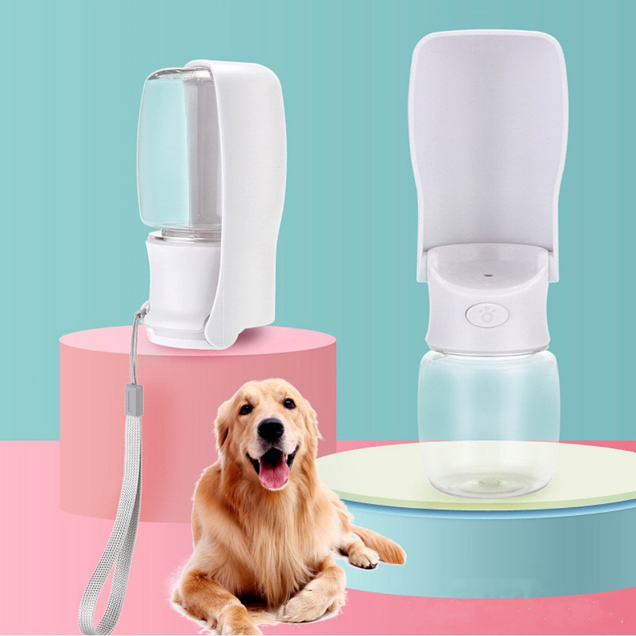 Portable Dog Water Bottle - Foldable Pet Dispenser for On-the-Go Hydration