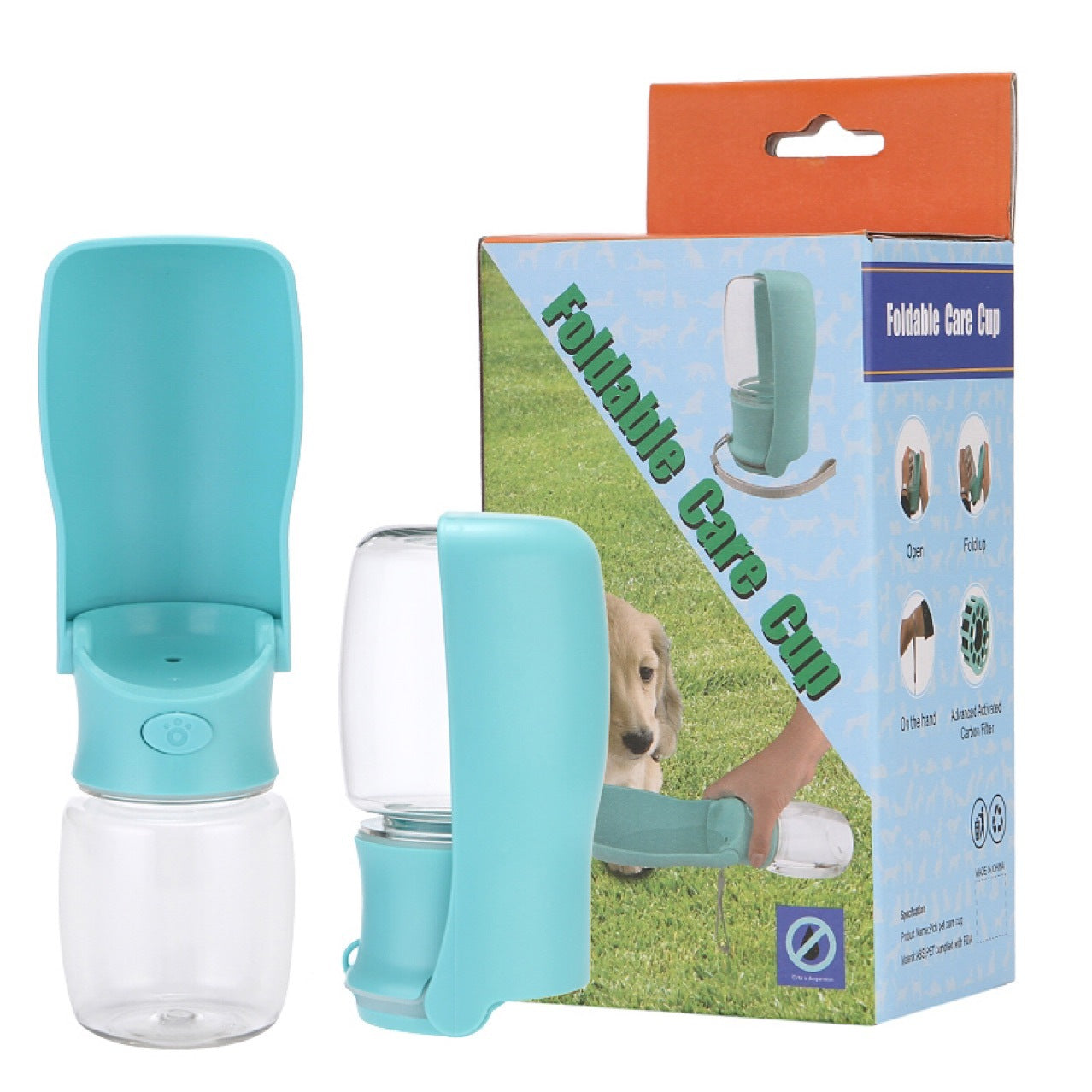Portable Dog Water Bottle - Foldable Pet Dispenser for On-the-Go Hydration